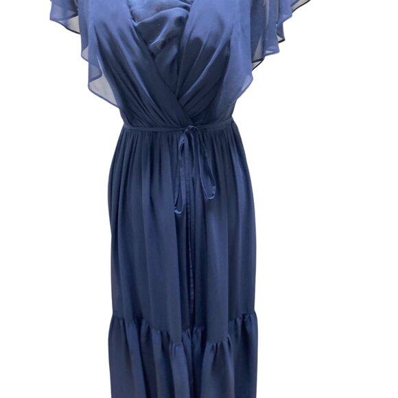 White By Vera Wang Maxi Dress Navy Blue Size 2 - Picture 10 of 15